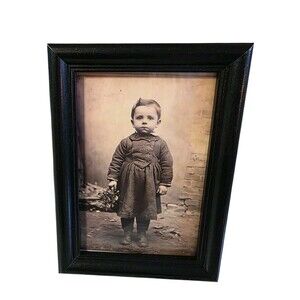 Photo Frame Black Wood 4x6 Easel  Hang Portrait Landscape